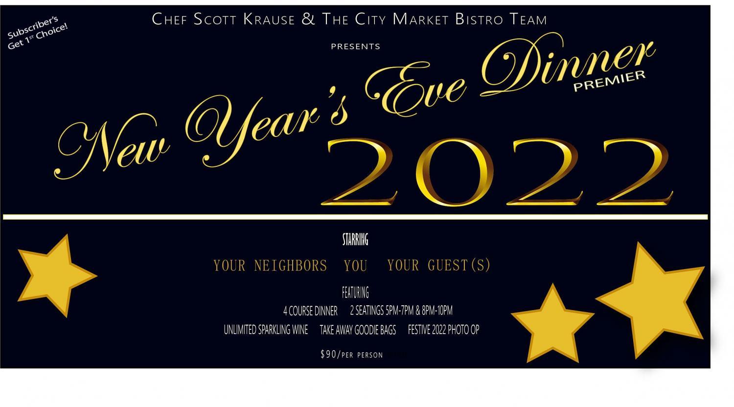 New Year's Eve Dinner/ Premier(5PM-7PM)