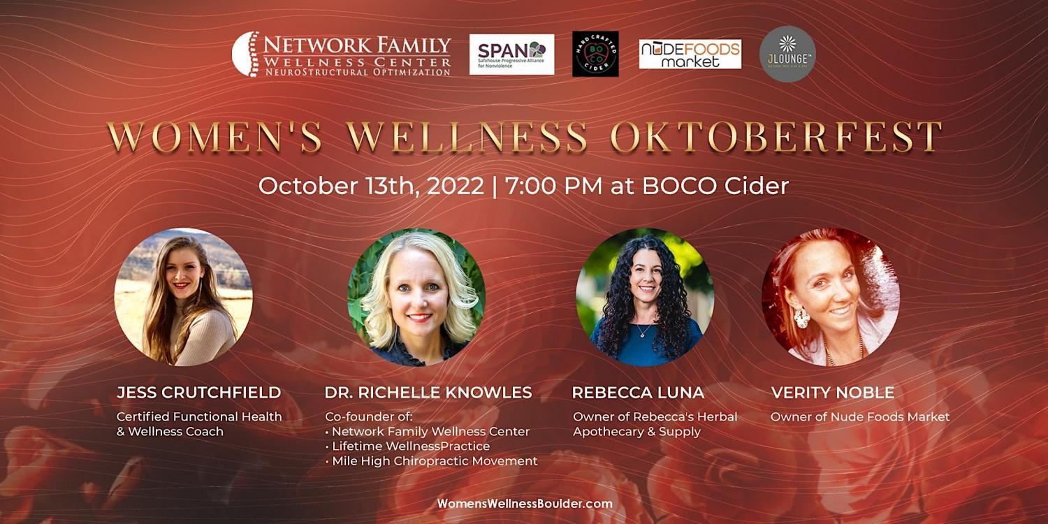 Women's Wellness Oktoberfest
Thu Oct 13, 7:00 PM - Thu Oct 13, 9:00 PM