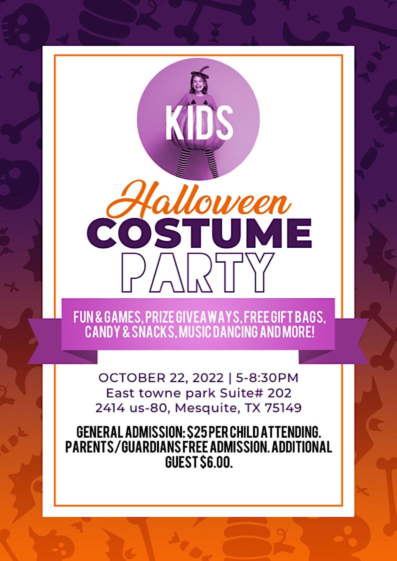 Kids Halloween costume party.
Sat Oct 22, 5:00 PM - Sat Oct 22, 8:30 PM