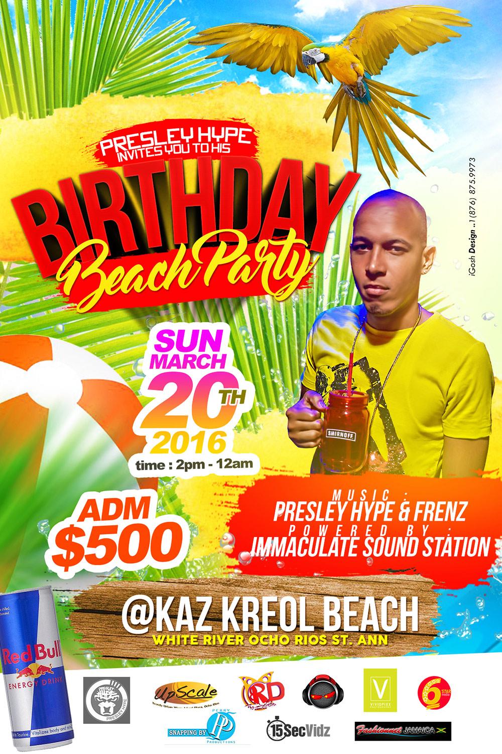 Presley Hype Birthday Beach Party