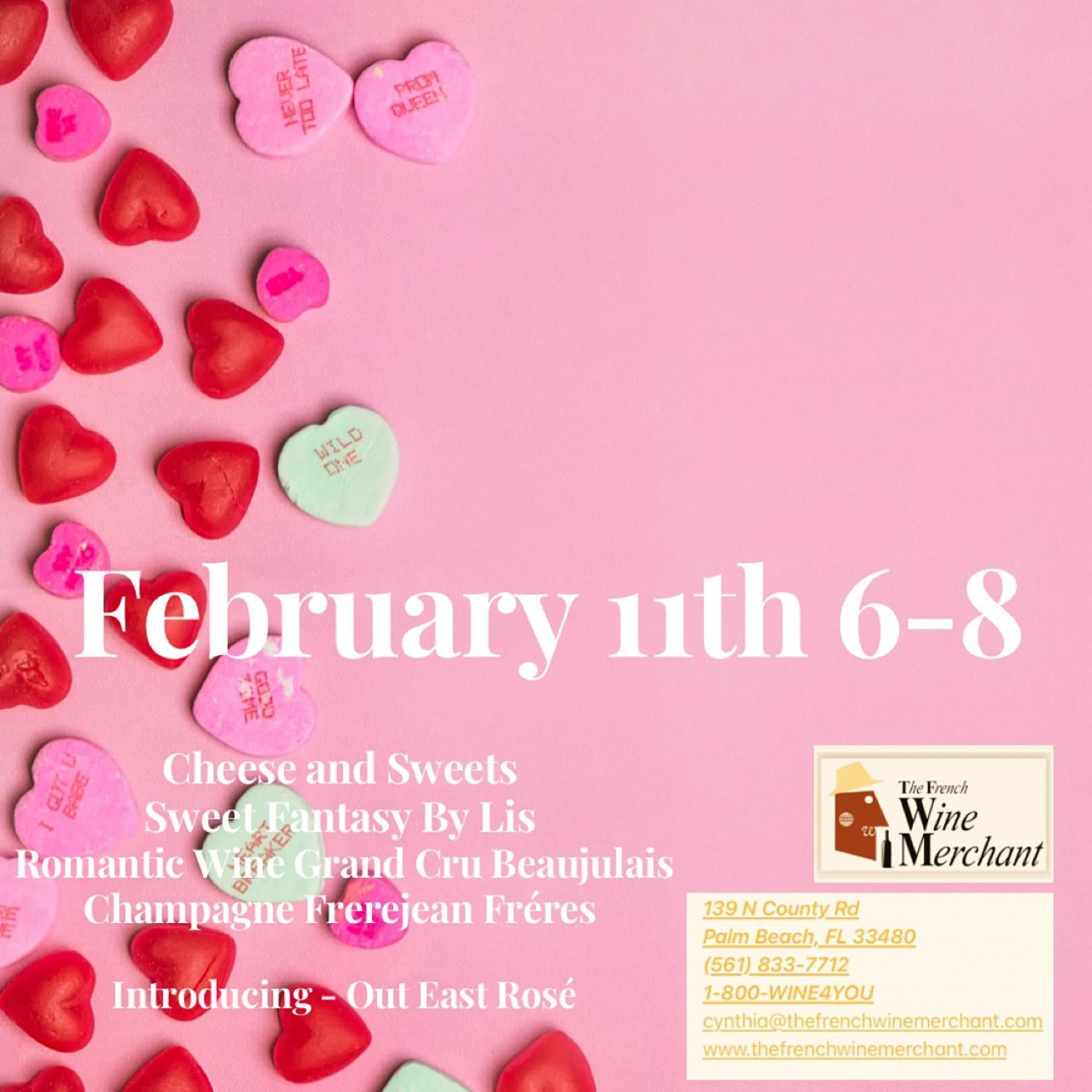 Cheese and Sweets Valentine Celebration - February 11 6-8 PM