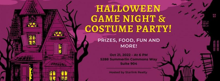 Halloween Game Night & Costume Party!
