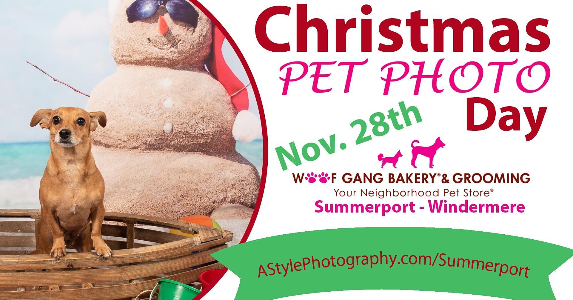 Christmas Pet Photo Day Woof Gang Bakery Summerport-Winderemere