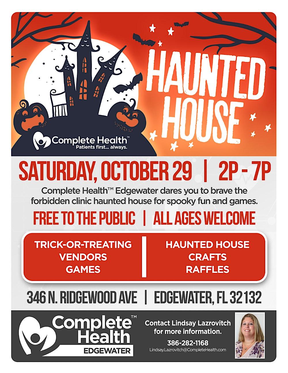Forbidden Clinic Haunted House & Health Fair
Sat Oct 29, 2:00 PM - Sat Oct 29, 7:00 PM
in 9 days