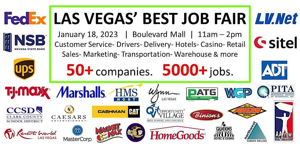 Las Vegas Job Fair.  Over 50 Employers.  Over 5000 Jobs