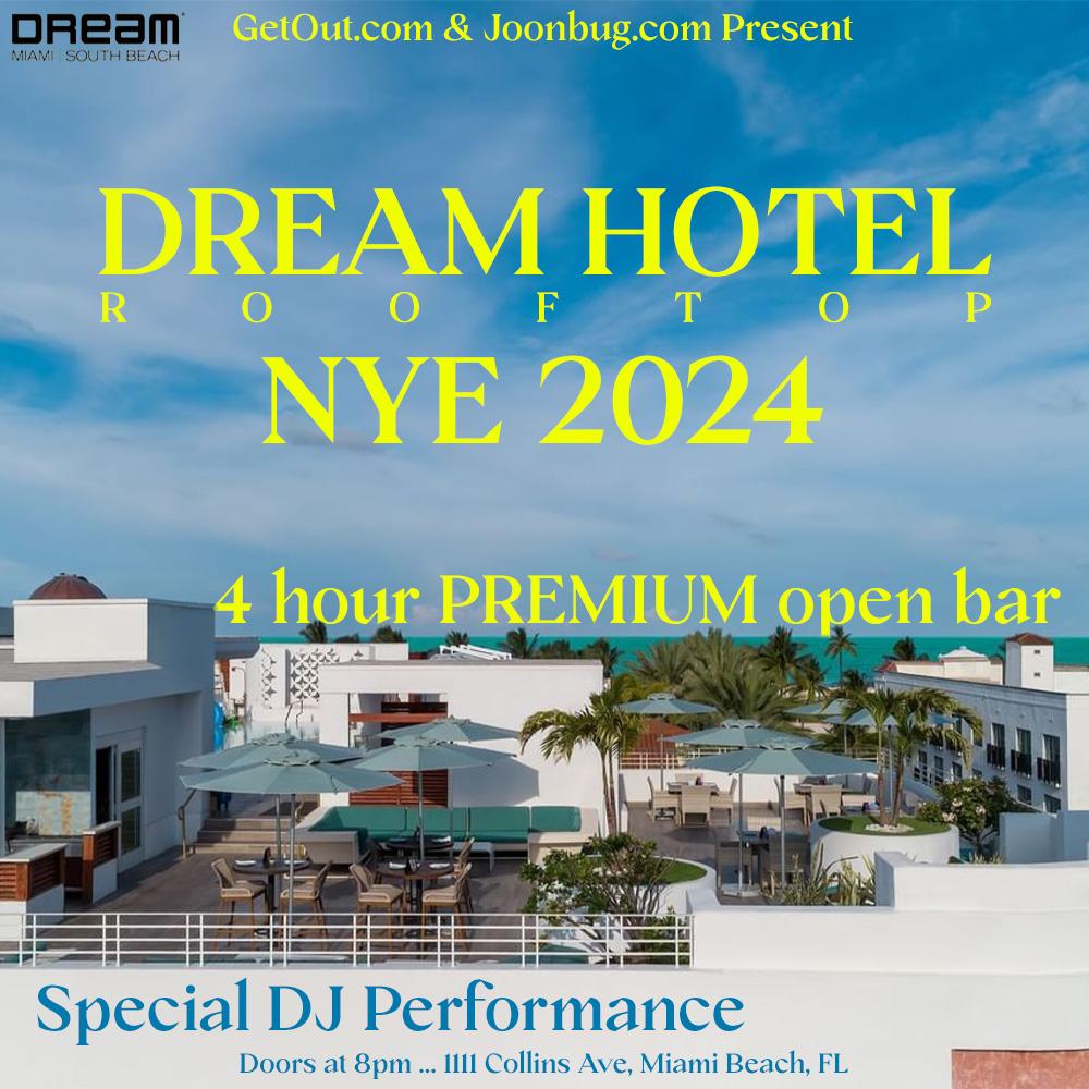 Celebrate NYE 2024 at Dream Hotel Rooftop with GetOut.com
