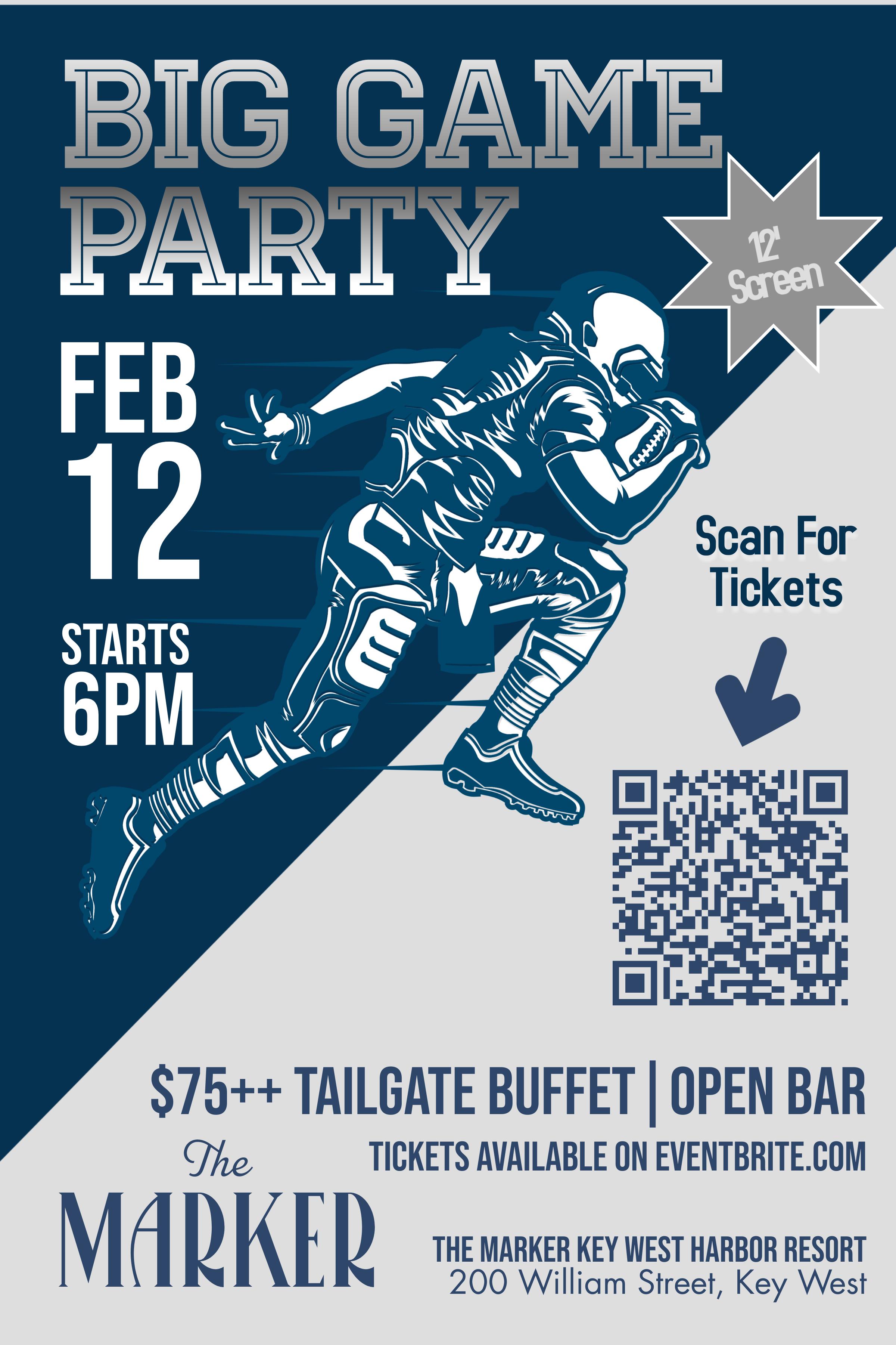 Big Game Tailgate & Watch Party at The Marker Key West